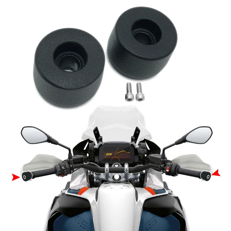 1 Pair Motorcycle Scooter Handlebar Grips Bar End Cap Plugs Slider For BMW R1200GS ADV R1250GS F800GS Adventure /S1000XR F900R