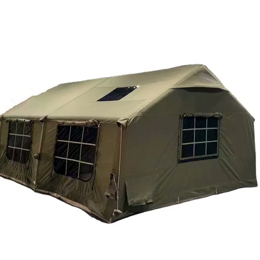 

2 Rooms Partition Inflatable Outdoor Camping Tent With Stove Jack