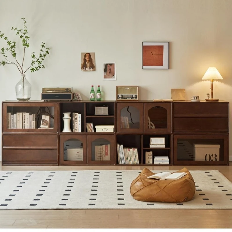 

All solid wood module TV cabinet