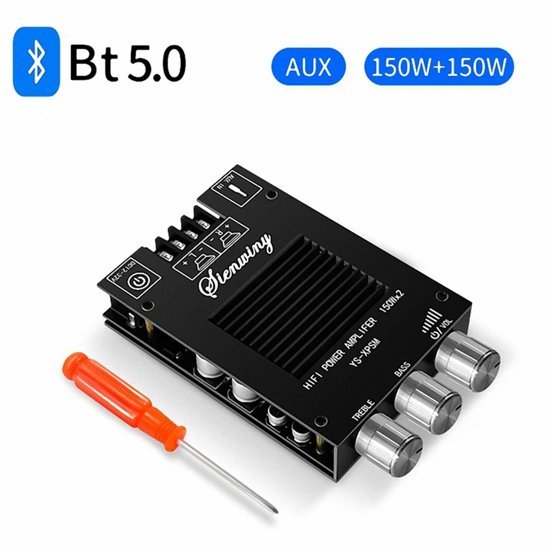 

YS-XPSM Audio Amplifier Module With Heat Sink TDA7498E 150Wx2 High And Low Pitch Adjustment Audio Module