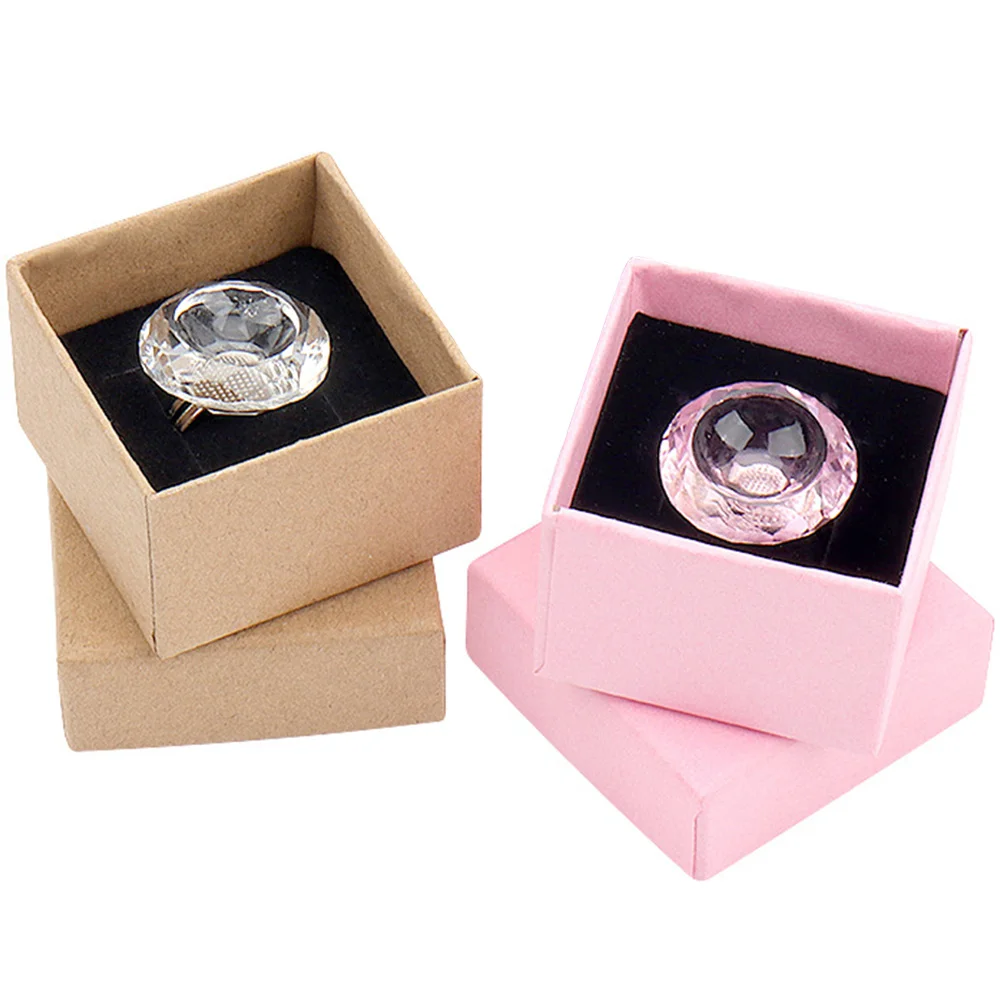 

2pcs Crystal Pigment Lash Fan Holders Extension Supplies Eyelash Microblading Ink Cups Organizer Salon Home Use Glue Rings