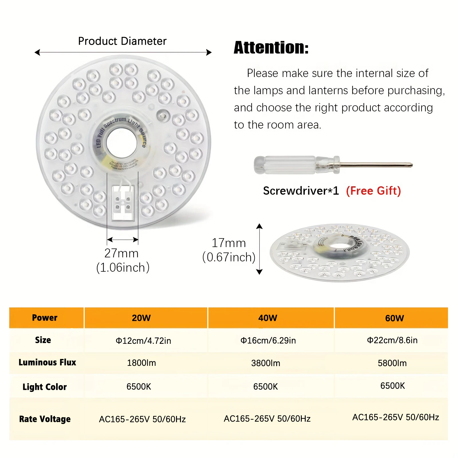 LED Panel Light Ceiling Lamp LED Module AC220V Round Replacement LED Light Board 20W 40W For Ceiling Lamp and Ceiling Fan Lights