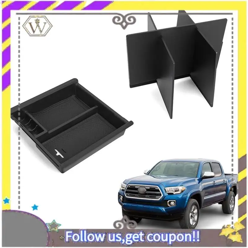 

ABXV-для Toyota Tacoma 2016-2023 подлокотник центральной консоли, ящик для хранения, лоток и органайзер для центральной консоли, детали разделителя