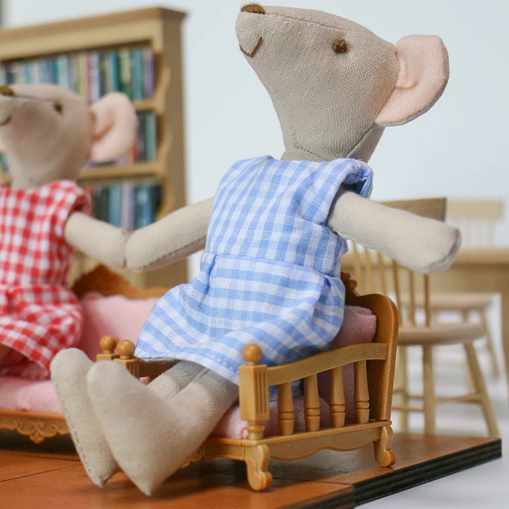 韓国風のかわいい3D綿入りの癒し系マウスドール、布製人形、赤ちゃんのおもちゃ、写真撮影用小道具