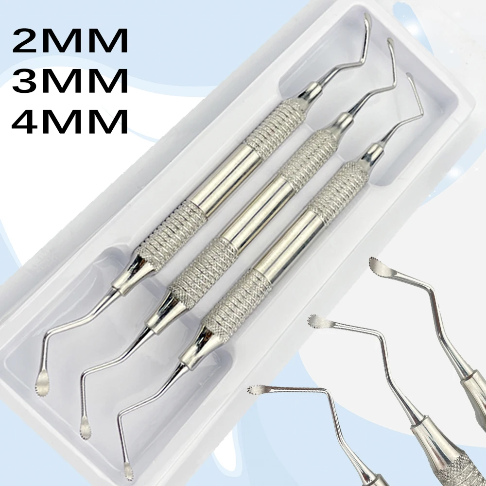 

Double Ended Stainless Steel Dental Bone Curette for Oral Surgery and Alveolar Bone Contouring Instrument