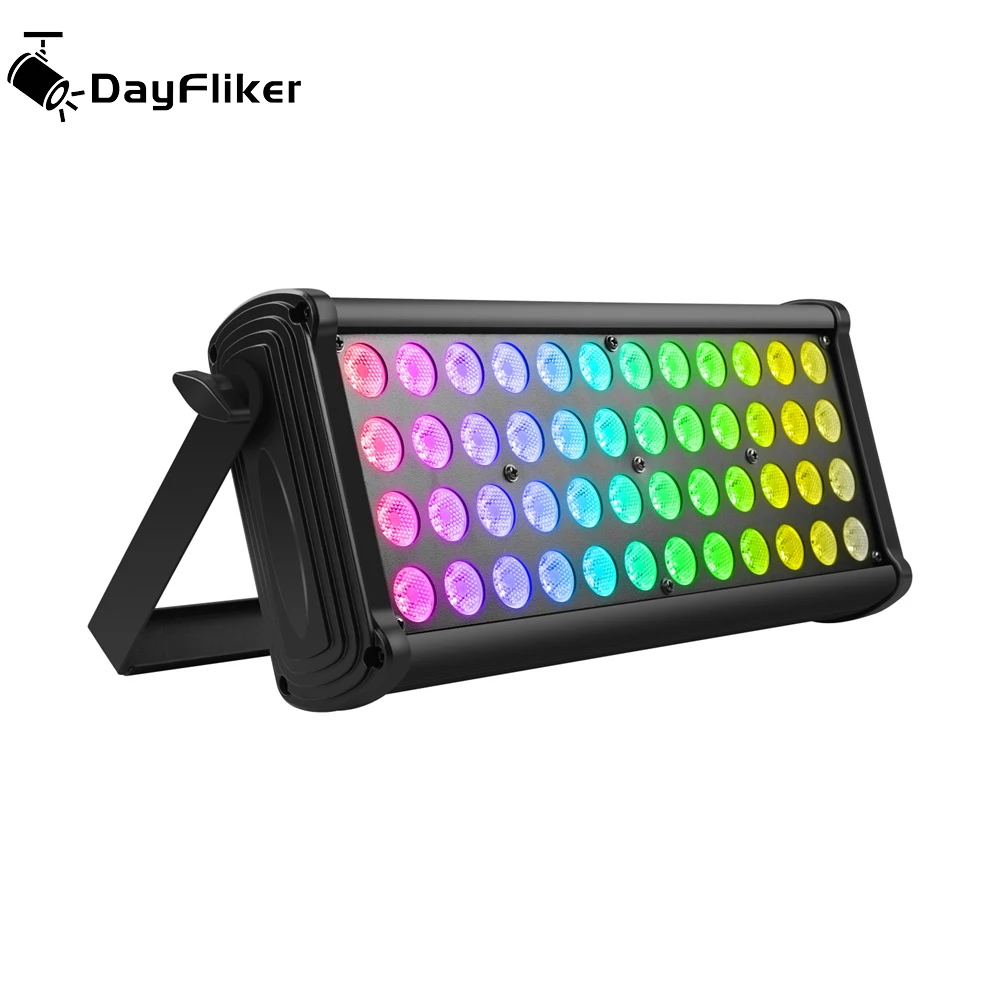 48x1.5w RGB Wall Washer Light DJ Disco 3IN1 Rainbow Effect Light Stage Dyeing Light Decorative Courtyard Lighting for Party KTV