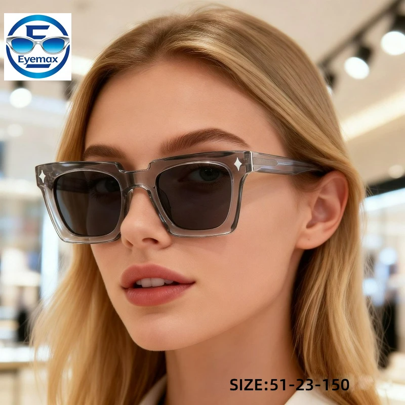 

Модные ретро-солнцезащитные очки 2026 года, квадратные, унисекс, с толстой черной оправой, защита от УФ-излучения, для уличной моды и вечеринок