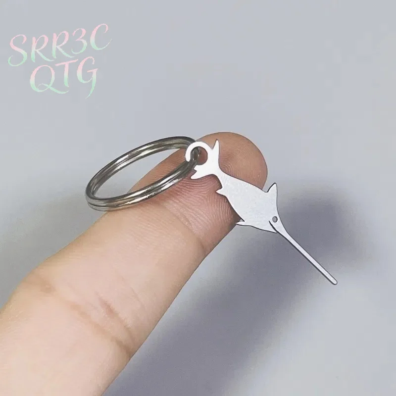 Swordfish Shape Stainless Steel Needle for Smartphone Sim Card Tray Removal Eject Pin Key Tool Universal Thimble