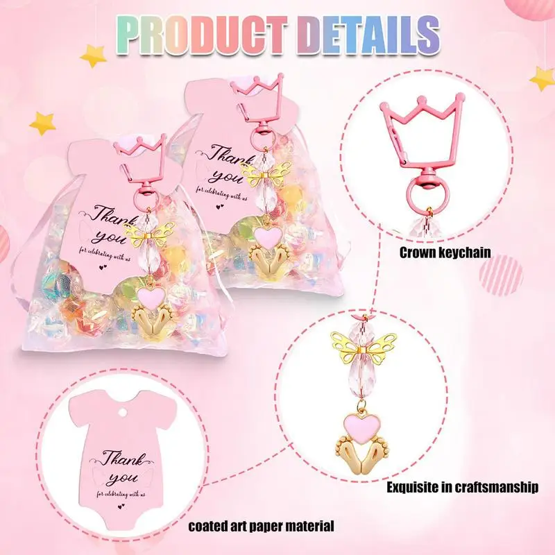 Baby Shower Party Favors Angel Keychains Baby Shower Favors Creative Pink Baby Baptism Angel Keychains For Kids Guest Girls