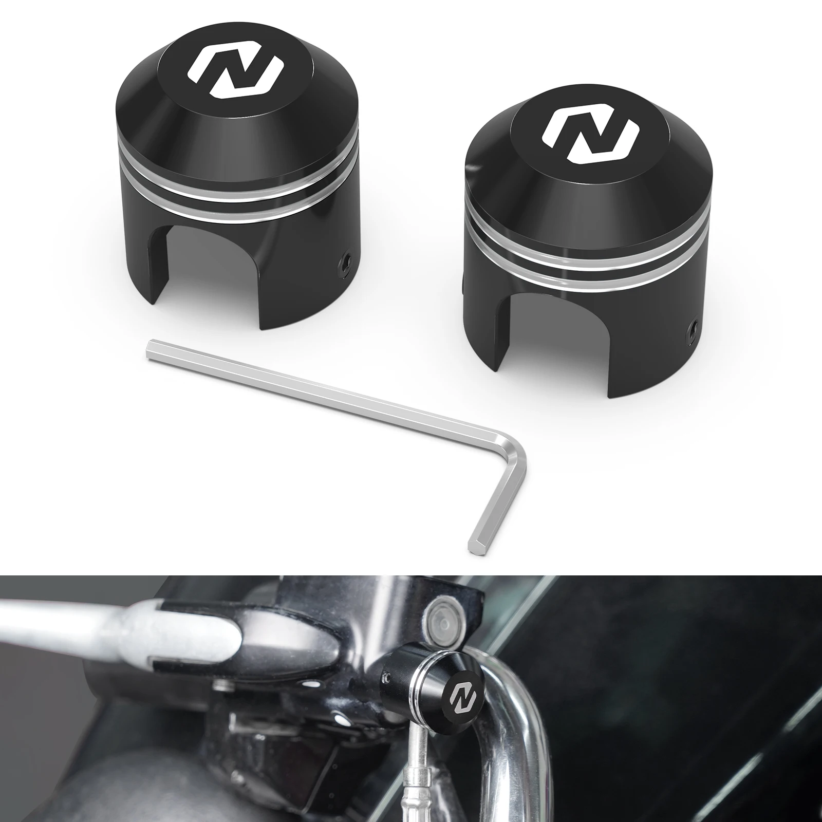 

NICECNC Brake and Clutch Cables Ferrule Covers For Harley Fits '09-later VRSC '14-l'20 Touring (except Road Glide)