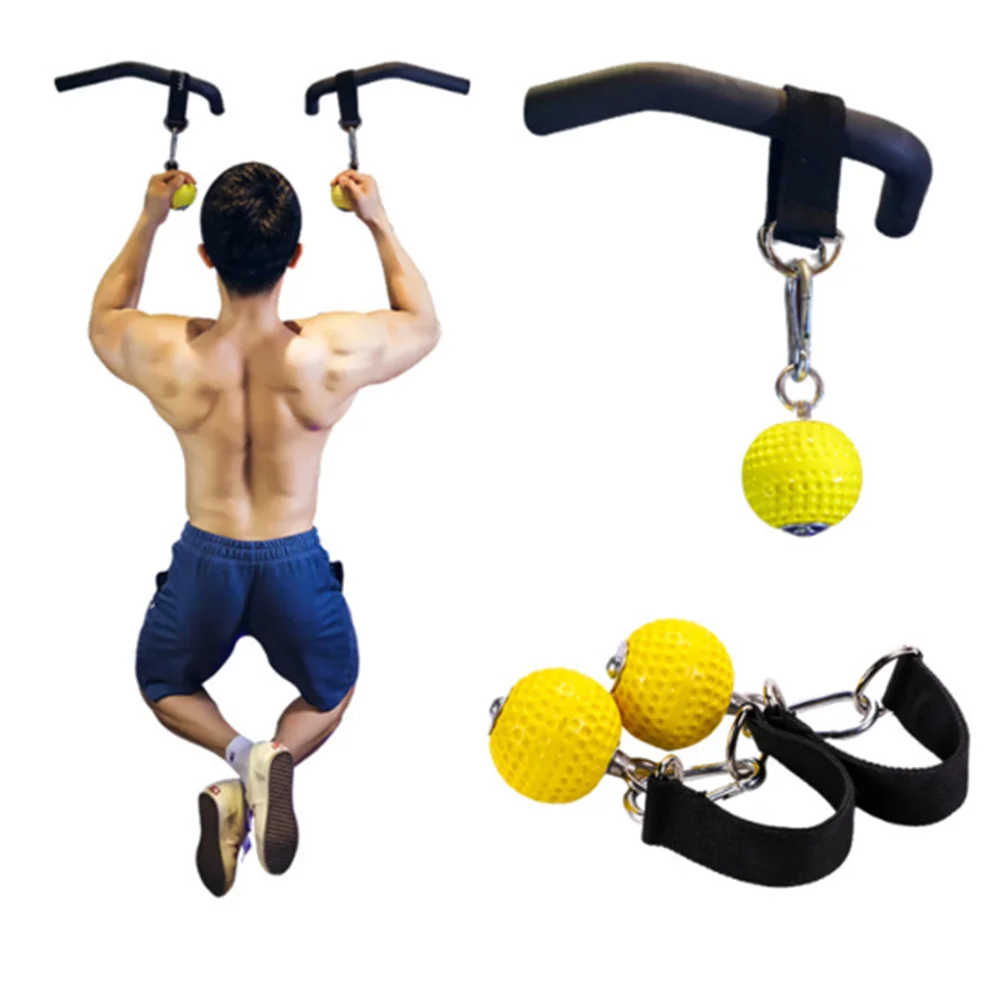 Climbing Pull Up Power Ball Hold Grips with Straps, Non-Slip Hand Grips Strength Trainer Exerciser for Bouldering, Pull-up