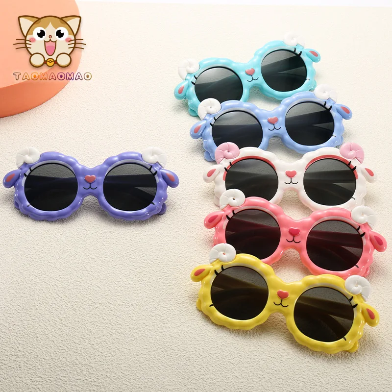 Polarized  Sheep Silicone Glasses Picnic Party Photo Decoration Funny Birthday Summer Party Supplies Kids Lovely Animal Eyewear