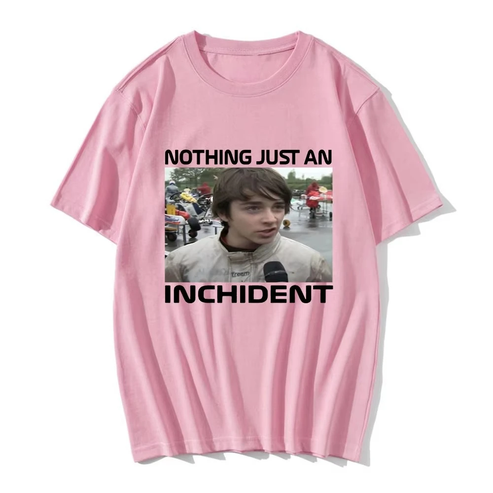 تشارلز لوكلير لا شيء مجرد مقابلة Inchident تي شيرت الرجال خمر المتضخم قصيرة الأكمام تي شيرت عادية تي شيرتات قطن #3