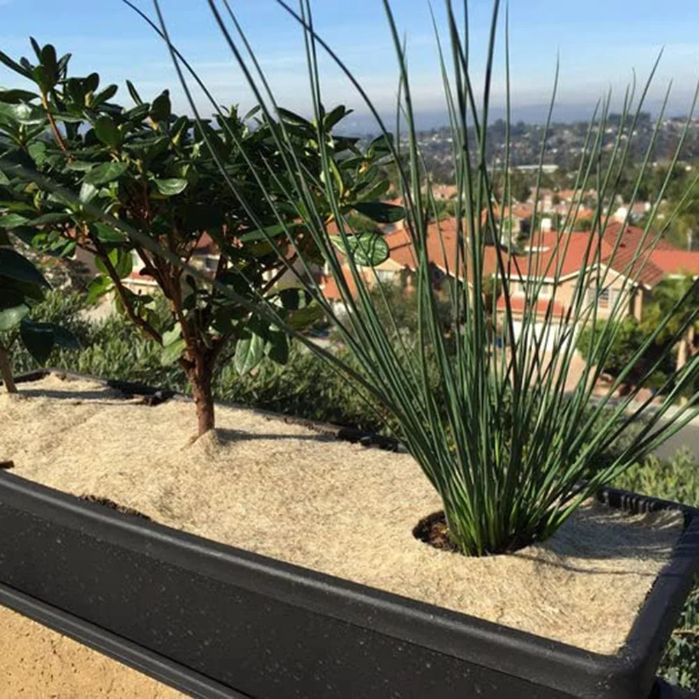 

Coconut Fiber Mat Biodegradable Compost Pad Natural Planter Liner Composting Blanket Eco Friendly Planting Box Weed Control Seed