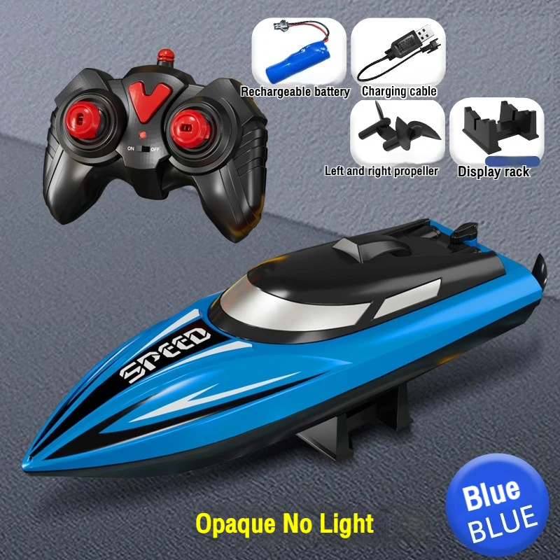 Rc-boot met kleurrijk led-licht Elektrisch hogesnelheidsspeelgoed Waterdicht Racing Afstandsbediening Speedboot Competitief speelgoedjongen Kindercadeau
