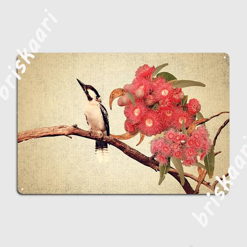 Kookaburra Australian Native Bird Kingfisher Metal Sign Wall Pub Retro Kitchen Wall Decor Tin Sign Poster