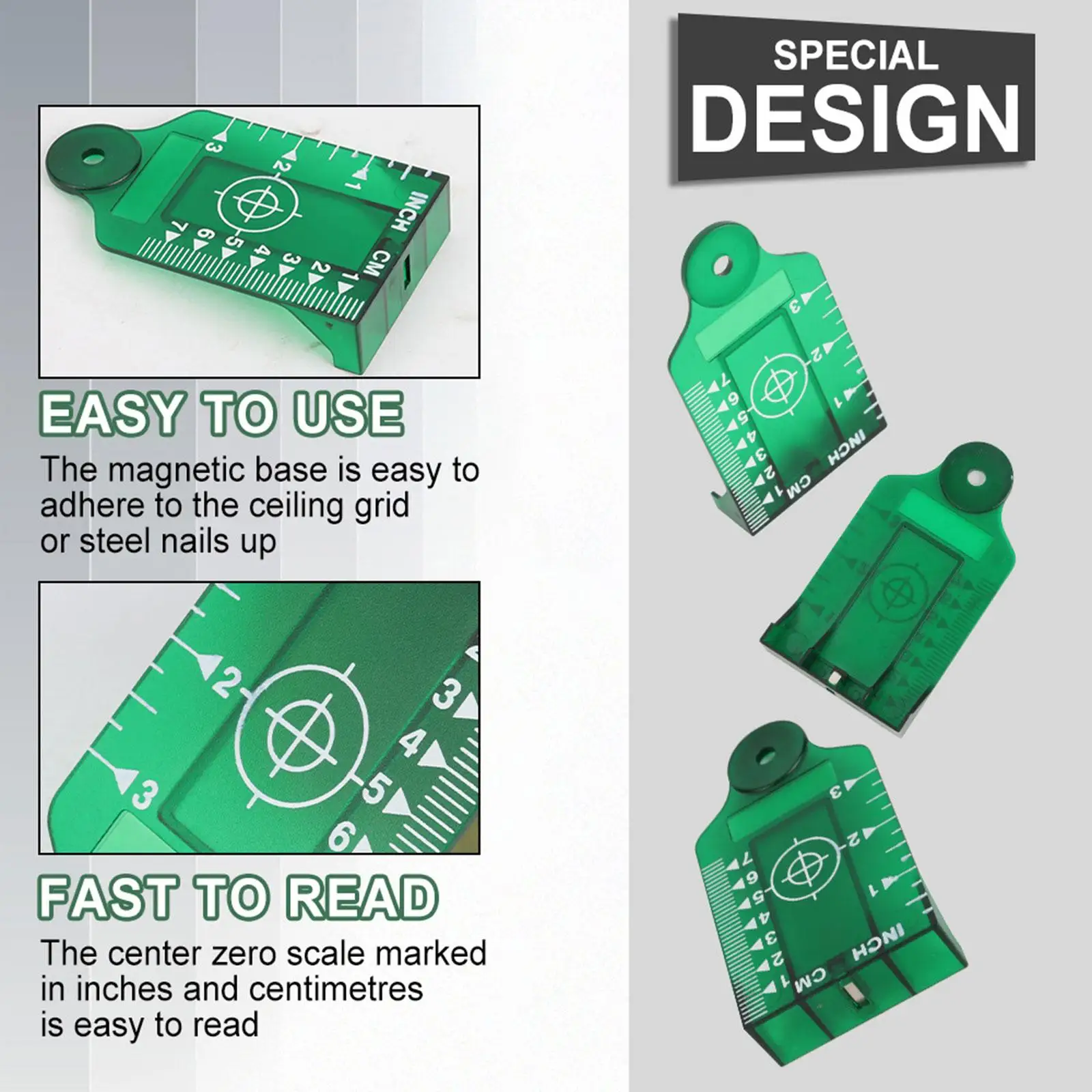 Lasers Target Card Plate Lightweight Durable Easy Use for Digital Level 16 Lines Measuring