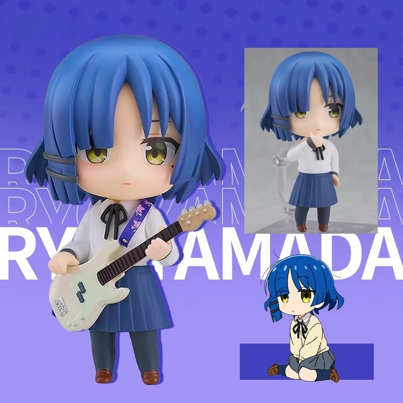 10CM Q-Version Bocchi The Rock! Lonely Rock Ko Gelenk-Actionfigur, trendiges Spielzeug, Kawaii-Modellbausatz, süßes Desktop-Ornament, Geschenk