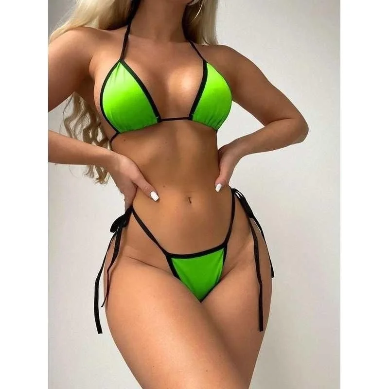 

Women's Sexy Beach Swimsuit with Thong Bathing Suits Spaghe Low Waist ort Pants Hanmaa Spring 2026 No Brand Registered Tr...