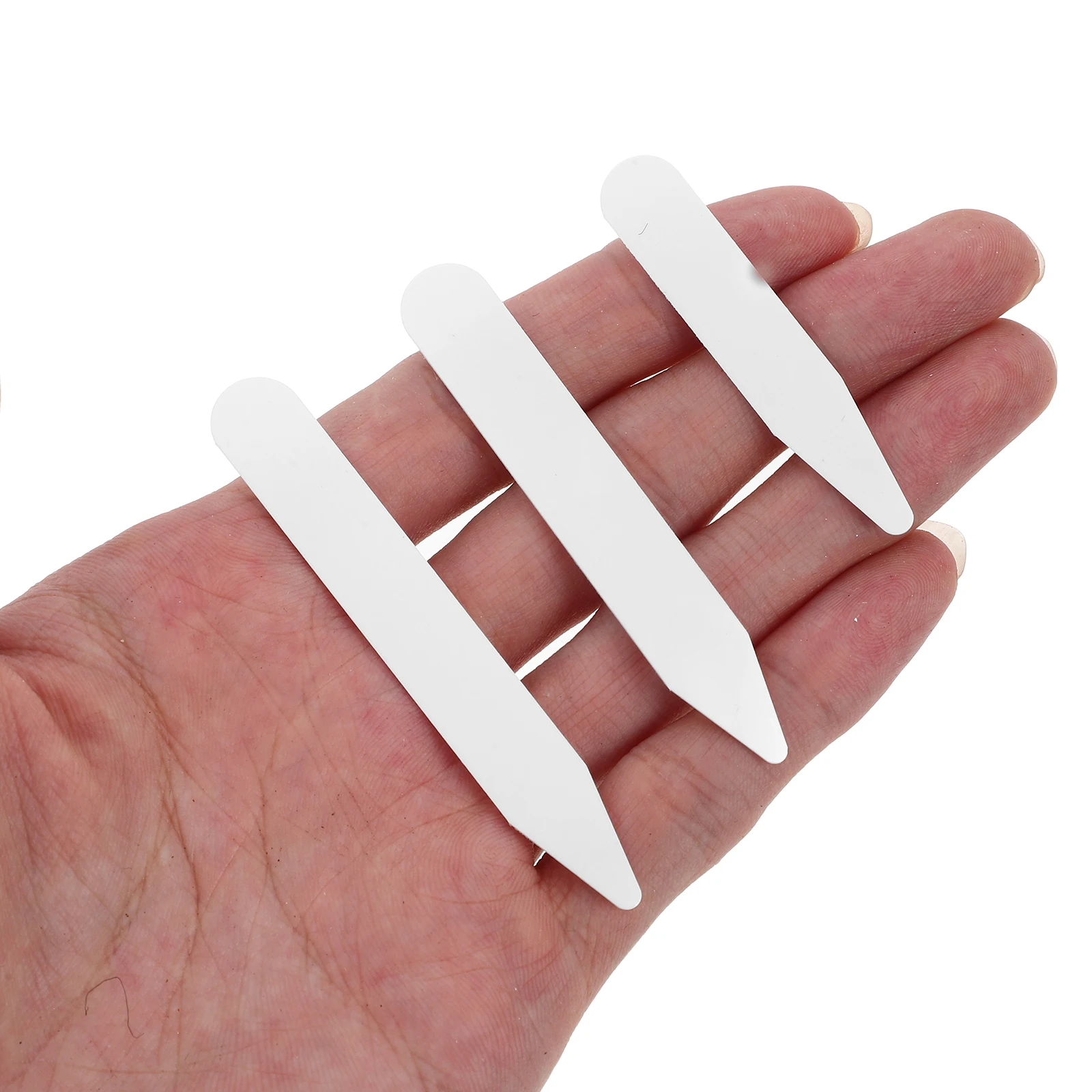 200 peças colarinho permanece nylon plástico branco em 3 tamanhos para homens vestido camisa acessórios suporte de colarinho nítido