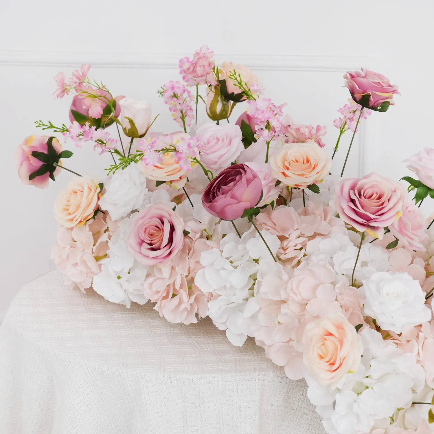 Uflower Luxury Artificial Flower Row Birthday Party Centerpiece Wedding Decoration Flower Backdrop Decor Event Stage Flora - view 5