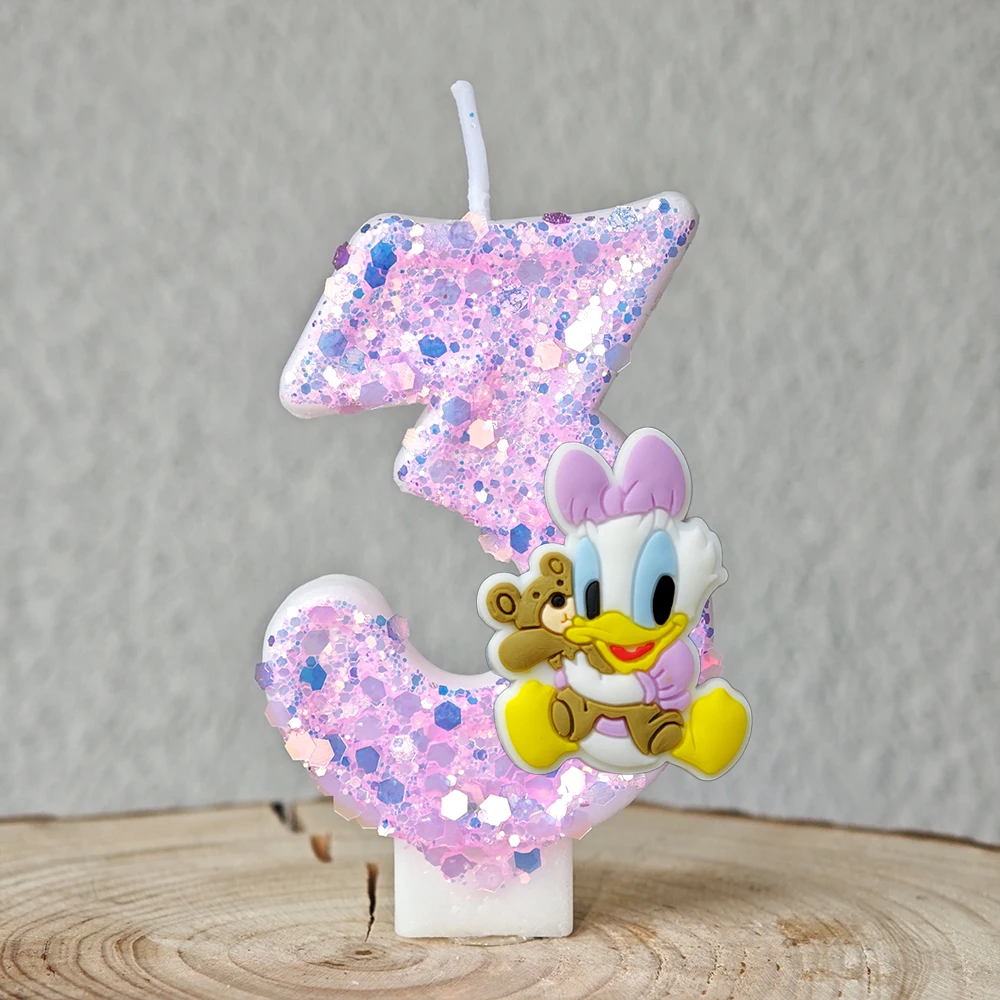 Schattige Donald Duck kaars nummer 0-9 voetbalkaars Donald Duck taartdecoratie jongens verjaardagsfeestje voor kinderen babyshower decoraties - afbeelding 1
