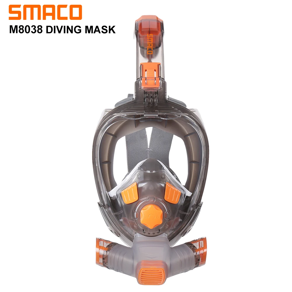 

Smaco Underwater Scuba Snorkeling Anti Fog Full Face Diving Mask Snorkeling Respiratory Masks Safe Waterproof Swimming Equipment