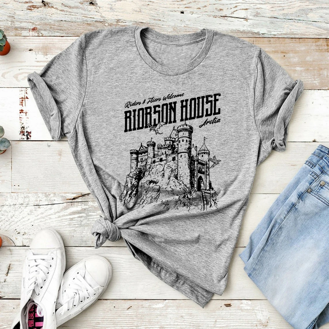 Riorson House Aretia Camiseta Iron Flame e Onyx Storm Camisa Unissex Camisetas de Manga Curta Vintage Quarta Asa Camiseta Streetwear