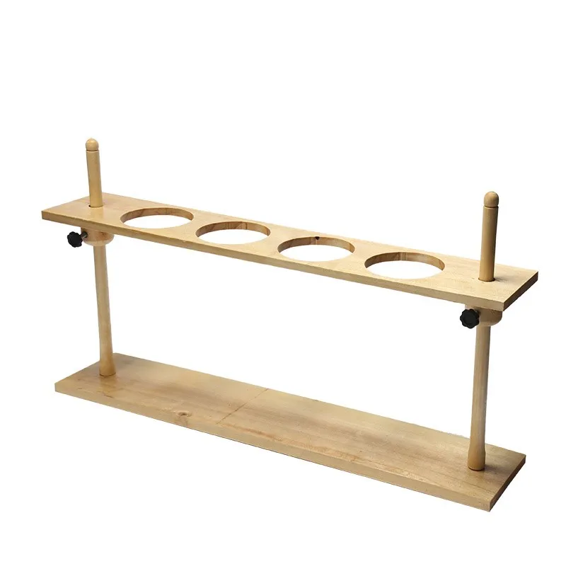 High Quality Wooden Separatory funnel Stand Rack 4 Holes Lab Supplies 125/250/500ml