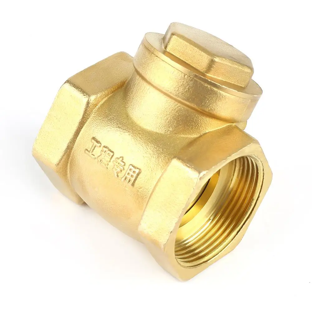 Brass Actuator Ball DN32/DN40/DN50 Female Thread Non-return Swing Check 232PSI for Water Backflow Prevention