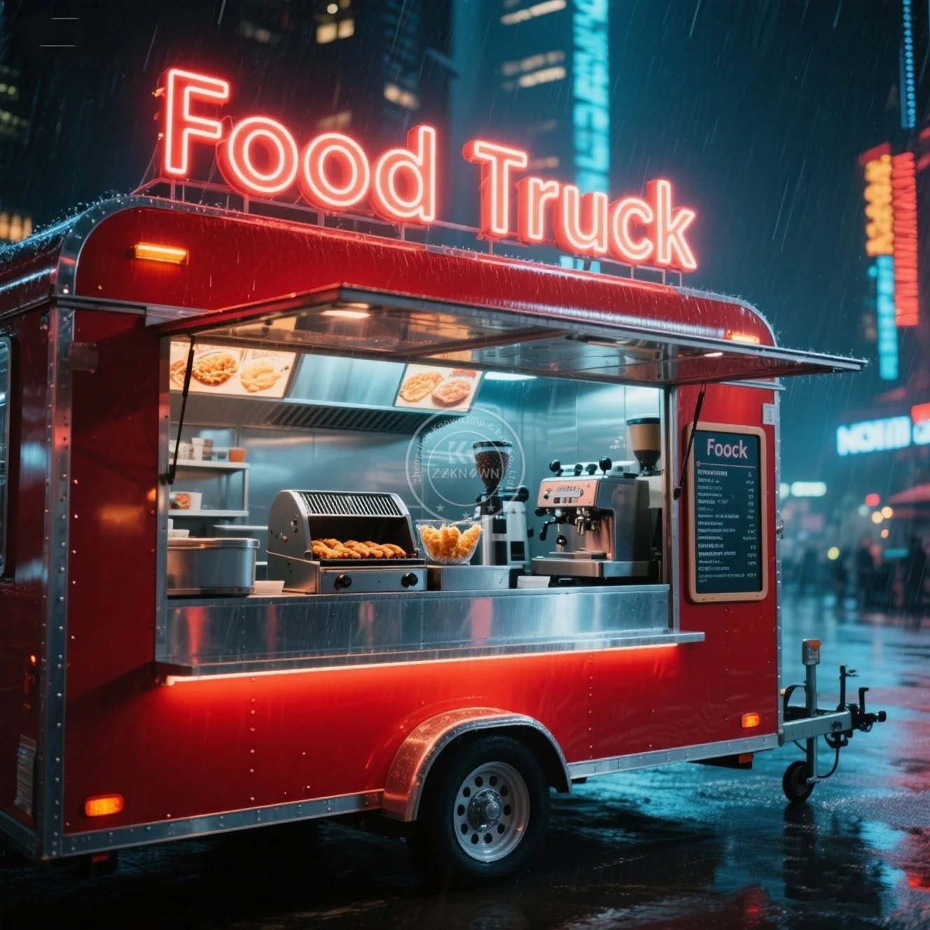 

Mobile Hot Dog Ice Cream Cart Food Truck Mobile BBQ Coffee Catering Trailer Food Trailer With Full Kitchen Equipment
