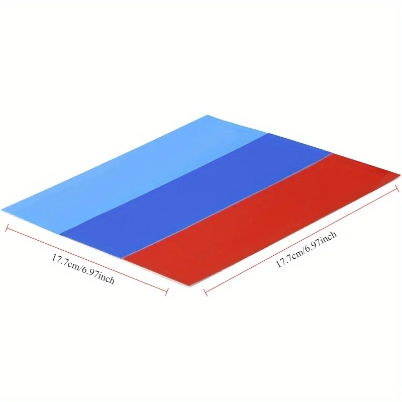 1Pc JDM Tri-Color Stripe Car Sticker, Waterproof Vinyl Decal, Blue/Red/White Design for Front Grille & Universal Car Decor