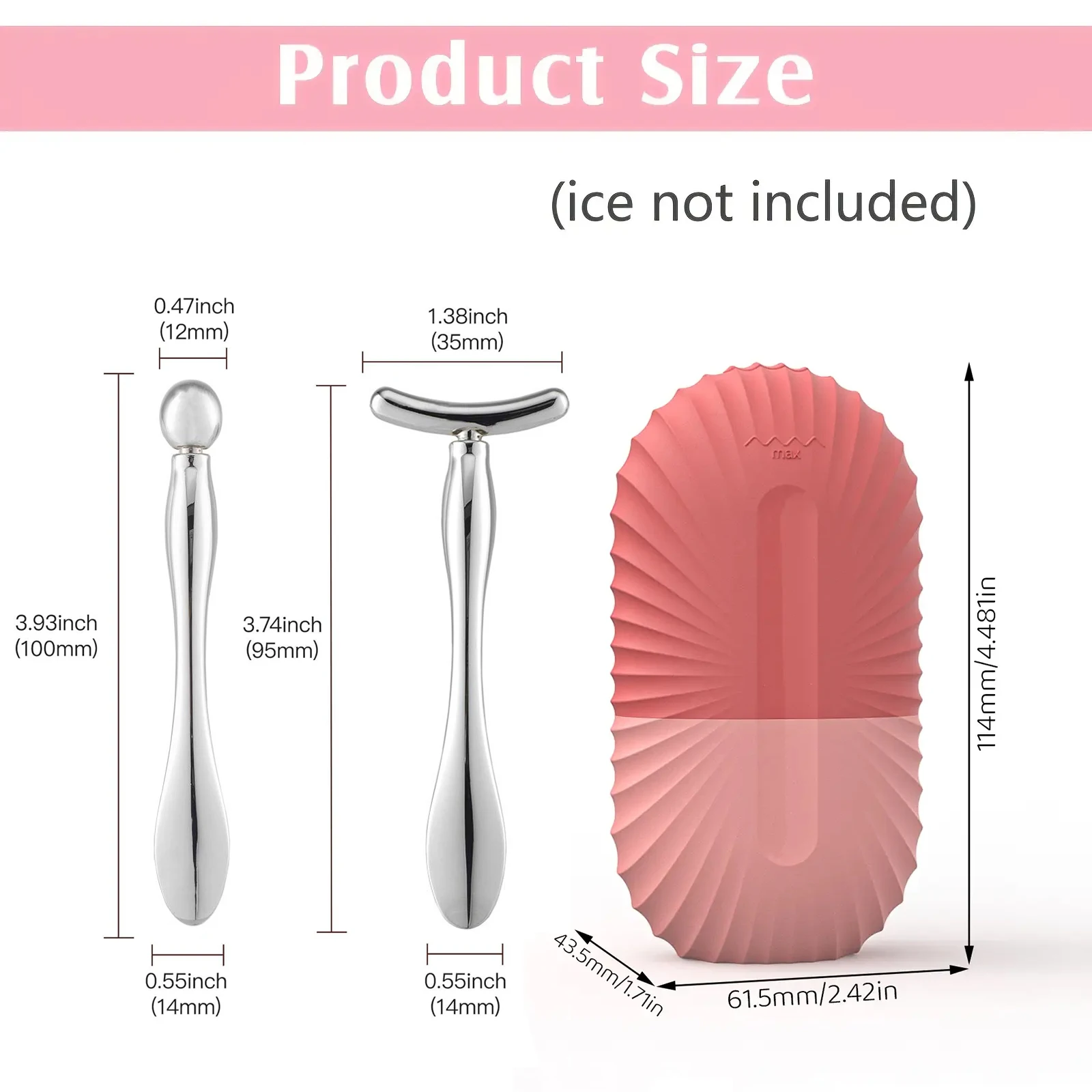 1/2/3 stücke Eis Gesicht Roller Metall Auge Roller Creme Gesicht Massager Stick MakeupCream Löffel Gesichts Massage Zauberstab Applikator gesicht Roller