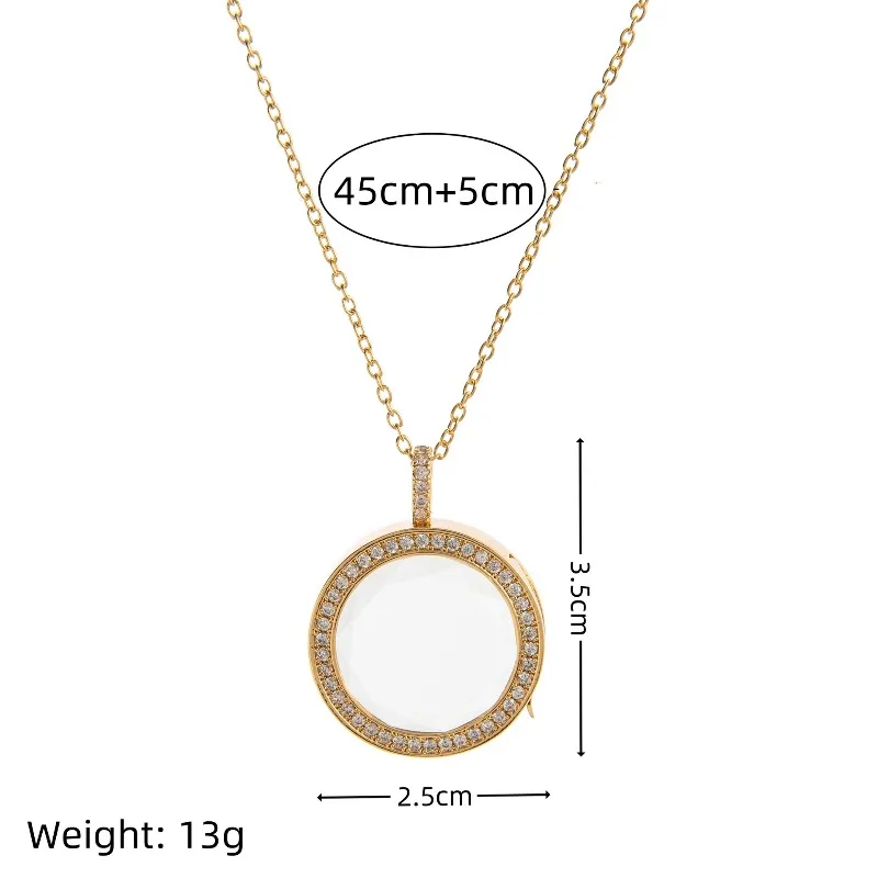 개인 맞춤형 박스 펜던트와 조절 가능한 목걸이, 투명 박스, 18k 금도금 보존, DIY 행운의 수호자 박스 여성용