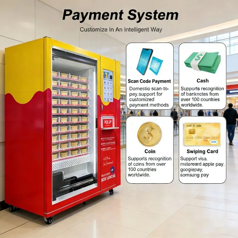 Ready to Eat 24 Hours Self Service Hot Meal Lunch Box Vending Machine Hot Food Vending Machines 22