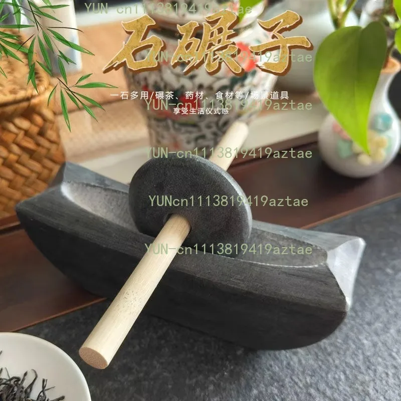 Natural Bluestone Manual Grinder For Tea Chinese Western Medicine