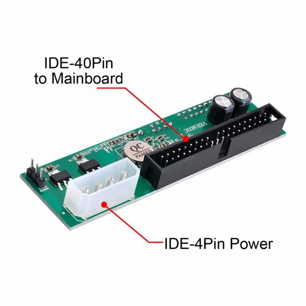 SATA IDE Adapter SATA 22pin to IDE/PATA 40Pin Motherboard Converter PCBA for Desktop &  3.5" Hard Disk Drive