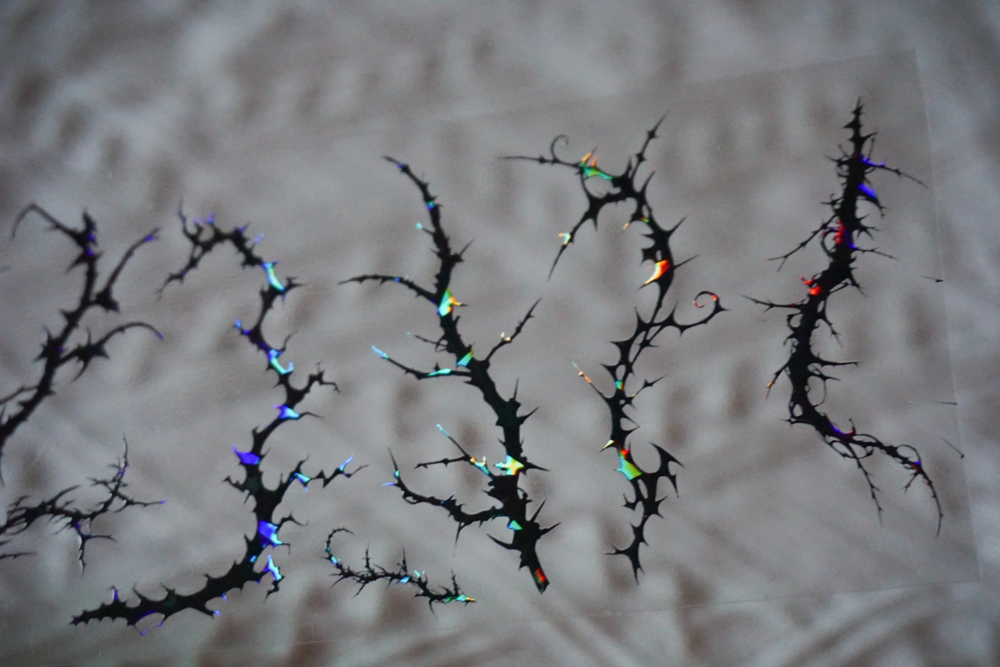 Branches, Black Roses, Vines, Dark Style Seashells Card Stickers PET Washi Tape