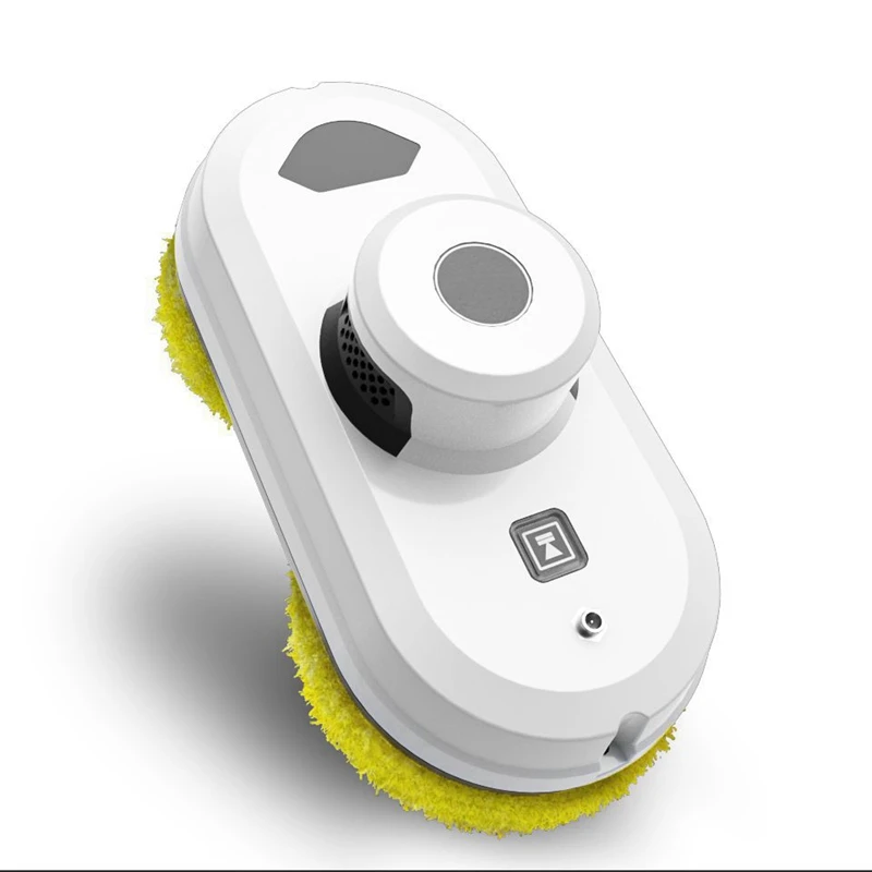 창문, 거울, 유리 표면용 자동 유리 청소기 창 진공 노란색 청소 패드