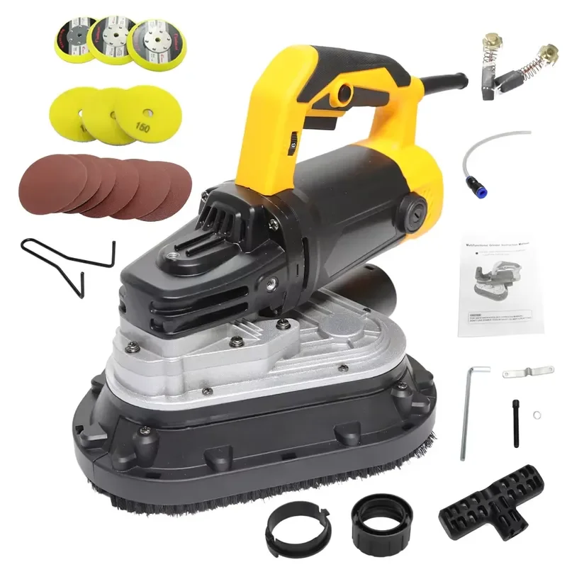Multifunctional Dust Free 110V 220V Concrete Polisher Floor Grinder 3 Disc Concrete Grinder