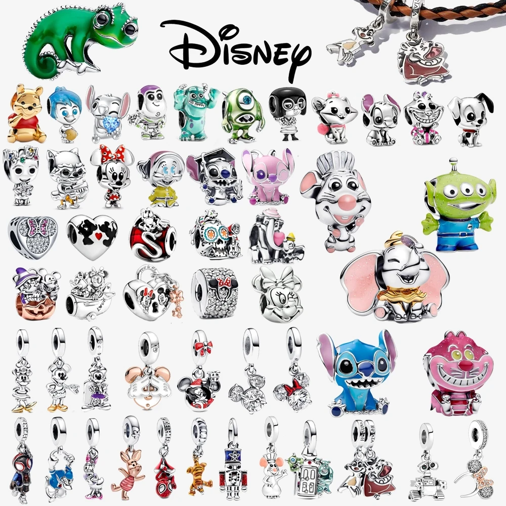 ديزني غرزة ميني دامبو ديدبول 925 فضة استرخى دلايات 925 بلاتا صالح الأصلي خرز سوار مجوهرات هدية لتقوم بها بنفسك #1