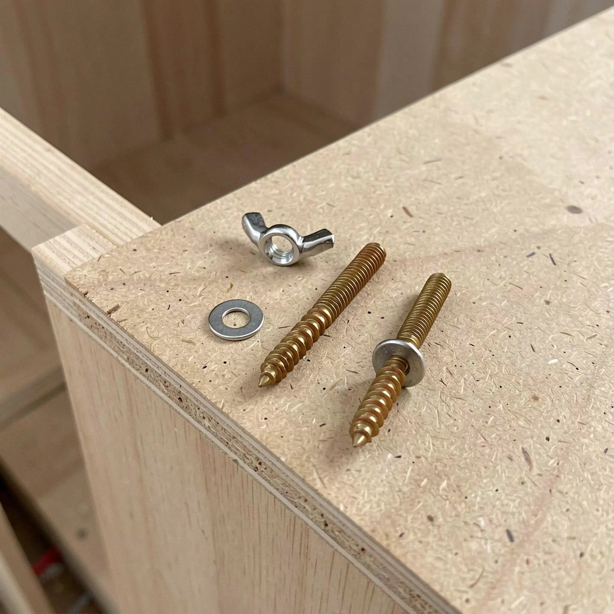 40 Sets M6 Double Ended Hanger Bolt Dowel Screw With Wing Nuts Double Threaded Butterfly Hand Tightened Furniture Connecting