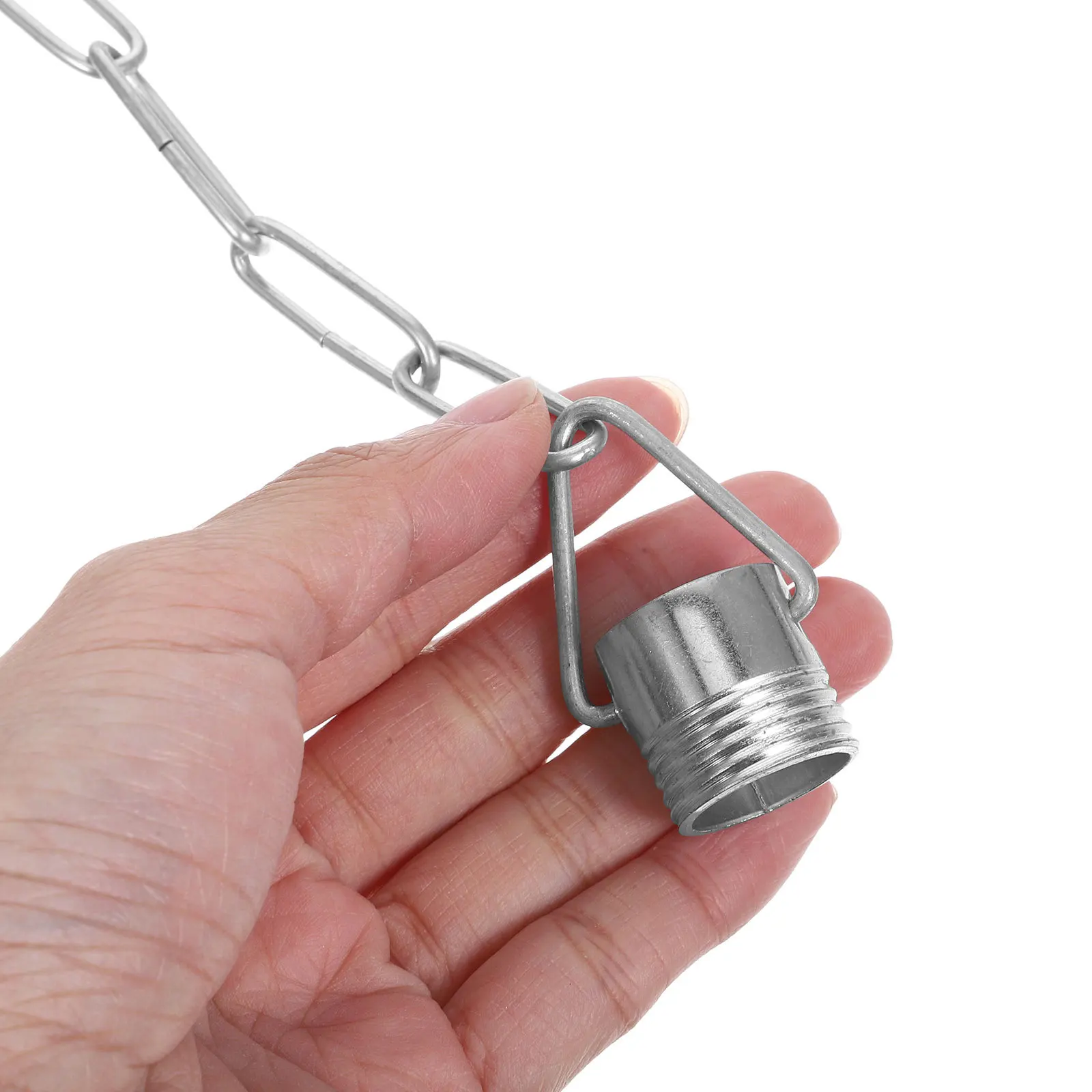 

2pcs Galvanized Metal Chain For Hanging Lights Industrial Factory Warehouse Lamp Suspension Heavy Duty Link Chain High Ceiling