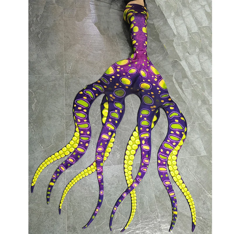 Professional Customized Large Octopus Adult and Children Size Mermaid Tail Octopus Tail for Swimming and Diving Fish Mermaid