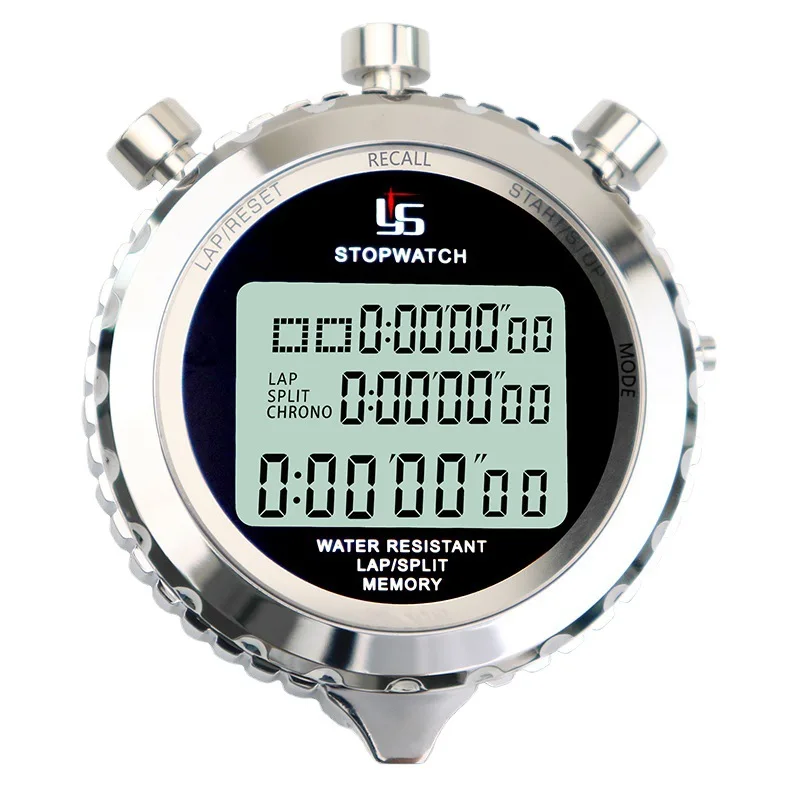 Original YS-5120 Metal Stopwatch Three Rows of 120 Channels, Track and Field Training Electronic Timer