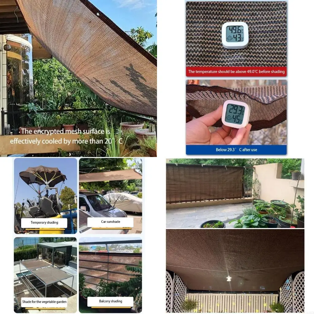 62KD Outdoor Sunshade Cloth Sun Blockage Plant Cover Freeze Protections Cooling Mesh