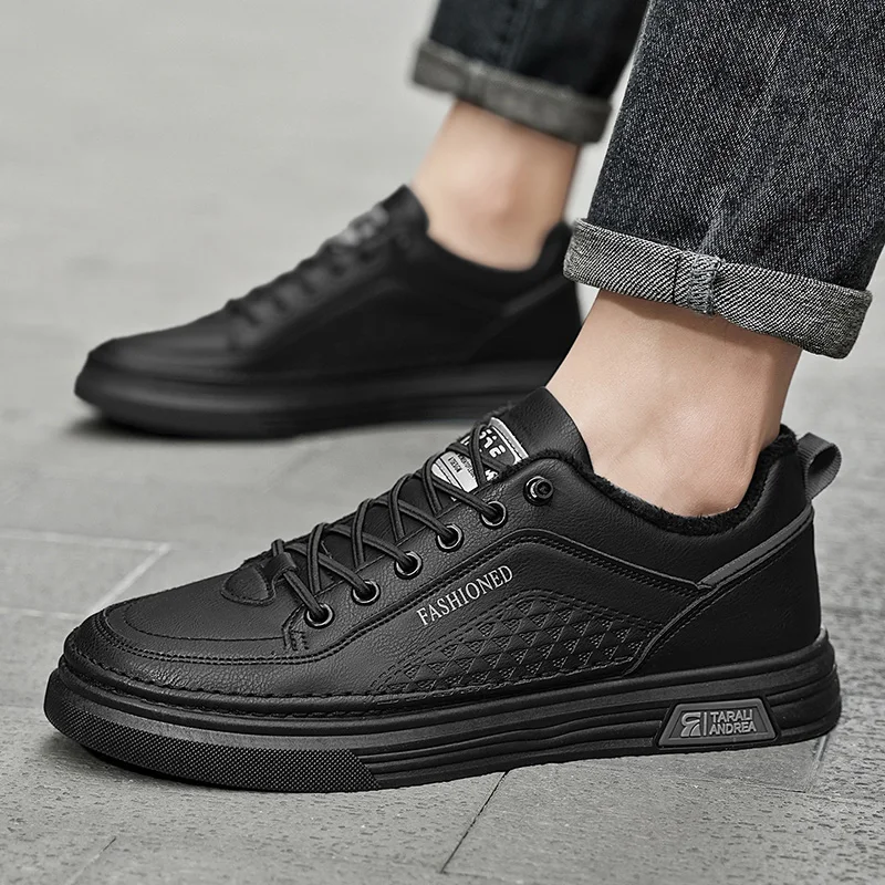 الرجال الخريف جديد تنفس حذاء أبيض الرجال العصرية تنوعا حذاء فاخر 2025 أحذية رسمية رياضية الرجال أحذية رياضية من الجلد عادية #4