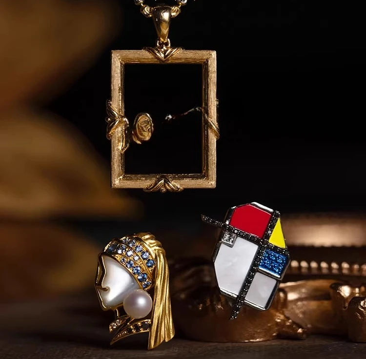 Jeweler Braid [Oil Painting Series]  Pendant