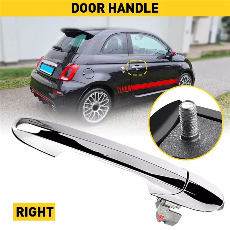 

Superior-LHD Front Right Door Handle 68069942AC For Fiat 500 2012-2019 Exterior Outside Handle Chrome Pull 68069942AB