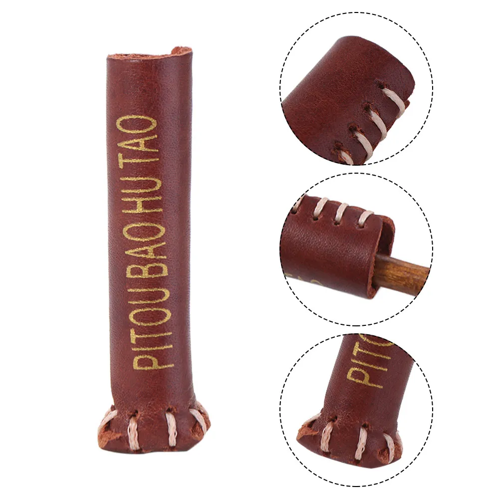 Picture 4: Leather Snooker Cue Protective Moistureproof Dustproof Cue Head Cover Cue Sleeve Pool Cue Billiard Tip Protector